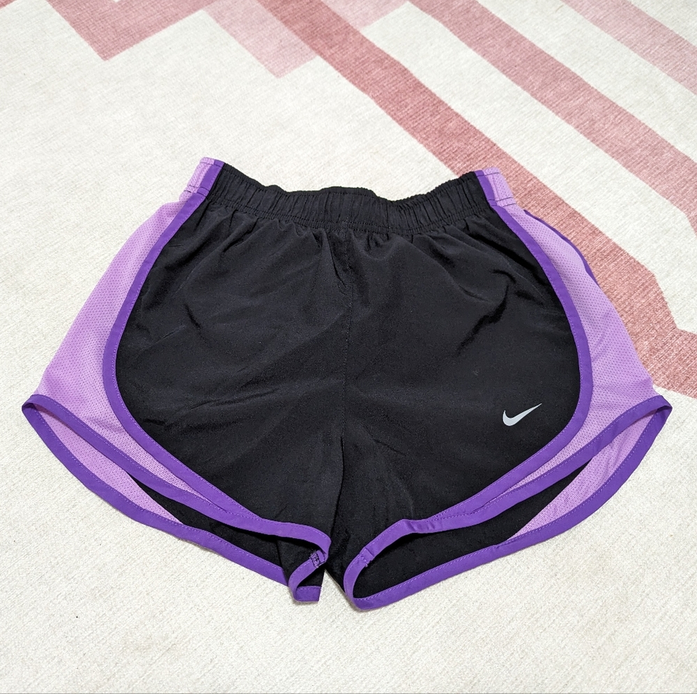 NWOT XSmall Black and Purple Nike Running Shorts